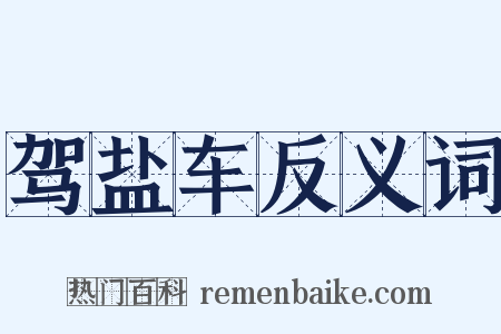 驾盐车反义词是什么意思的图片